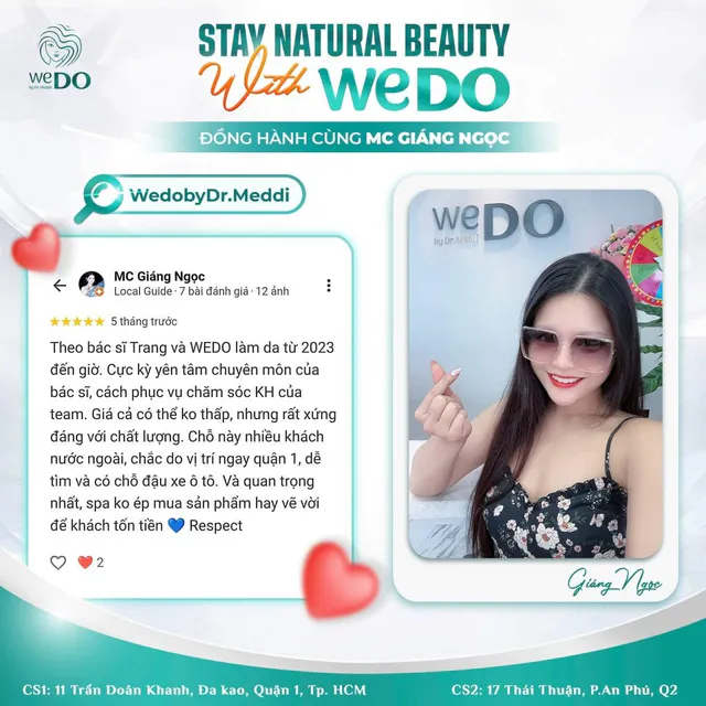 Cùng MC Giáng Ngọc tỏa sáng, đẹp chuẩn Wedo